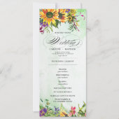 Sonnenblumen | Wild Meadow Wedding Program Cards Einladung (Vorderseite)