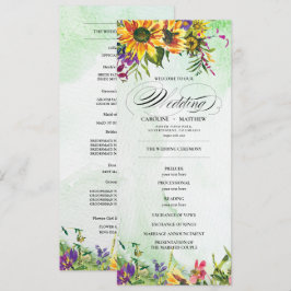Sonnenblumen | Wild Meadow Wedding Program Cards Einladung