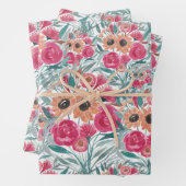 Sonnenblumen Wildblume Wasserfarbenes Blumenmuster Geschenkpapier Set (Beispiel)
