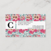 Sonnenblumen Wildblume Wasserfarbenes Blumenmuster Visitenkarte (Rückseite)