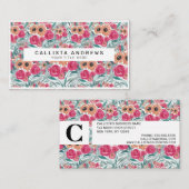 Sonnenblumen Wildblume Wasserfarbenes Blumenmuster Visitenkarte (Vorne/Hinten)