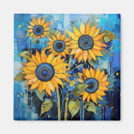 Sonnenblumen Wildblumen Blume Illustration Magnet