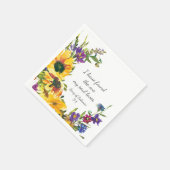 Sonnenblumen Wildblumen Blumenblume Hochzeitbibel Serviette (Ecke)