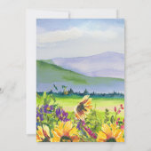 Sonnenblumen | Wilde Wiesen Sommer Rustikale Hochz Einladung (Rückseite)