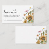 Sonnenblumen-Windeln Begleitkarte (Vorne/Hinten)