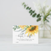 Sonnenblumen-Windeln für Babydusche Begleitkarte (Stehend Vorderseite)