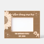 Sonnenblumen Wo Träume hinkommen Neue Zuhause Geätzte Rahmen (Vorderseite)