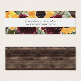 Sonnenblumen Wood Wedding Website Beilage Karten M