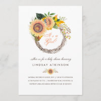 Sonnenblumen Wreath Rustic Fall Baby Dusche