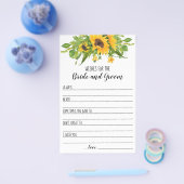 Sonnenblumen Wünsche für die Couple Card Flyer (Einzeln)