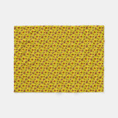 Sonnenblumen-Wurfdecke Fleecedecke (Vorderseite (Horizontal))