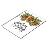 Sonnenblumen-Yellow-Kindylish Notizblock (Linke Seite)