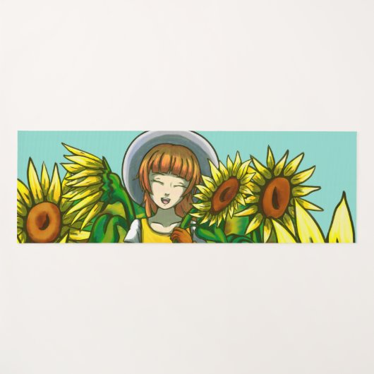 Sonnenblumen Yogamatte (Vorderseite (Horizontal))