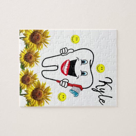 Sonnenblumen Zahnrätsel Puzzle (Horizontal)