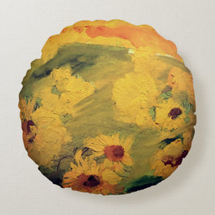 Sonnenblumen Zeichnung, Feld Kissen