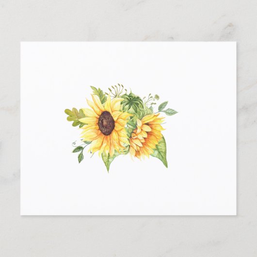 Sonnenblumen Zeit Kapselhinweise für Kinderkarte Flyer (Hinten)