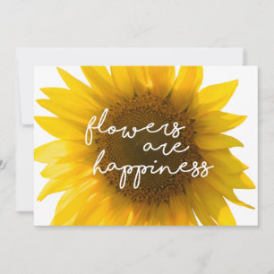 Sonnenblumen-Zitat "Blumen sind Glück"