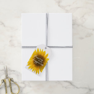 Sonnenblumen Zitat "Blumen sind Glück" Geschenkanhänger