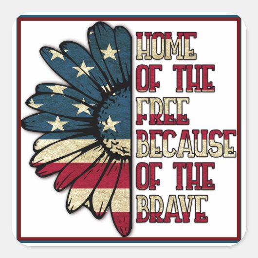 Sonnenblumen-Zuhause des kostenlosen Preises Quadratischer Aufkleber (Vorderseite)