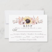 Sonnenblumen zum Essen - RSVP-Antwortkarte RSVP Karte (Vorderseite)