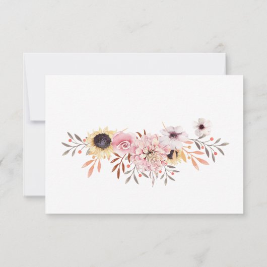 Sonnenblumen zum Essen - RSVP-Antwortkarte RSVP Karte (Rückseite)