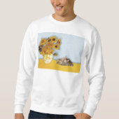 Sonnenblumen - Zwei Tabby Kätzchen Sweatshirt (Vorderseite)