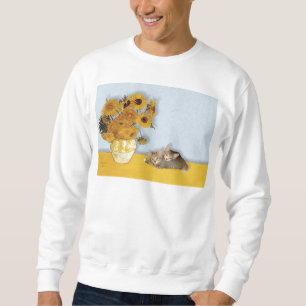 Sonnenblumen - Zwei Tabby Kätzchen Sweatshirt