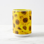 Sonnenblumen Zweifarbige Tasse (Mittel)