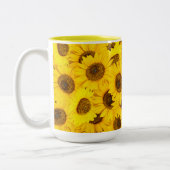 Sonnenblumen Zweifarbige Tasse (Links)