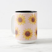 "Sonnenblumen" Zweifarbige Tasse (Vorderseite Links)