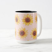 "Sonnenblumen" Zweifarbige Tasse (VorderseiteRechts)