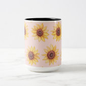 "Sonnenblumen" Zweifarbige Tasse (Mittel)