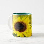 Sonnenblumen Zweifarbige Tasse (Vorderseite Links)