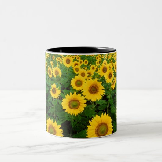 Sonnenblumen Zweifarbige Tasse (Mittel)