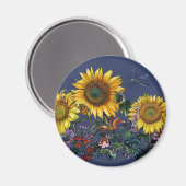 Sonnenblumenabenteuer Magnet (Vorderseite/Rückseite)