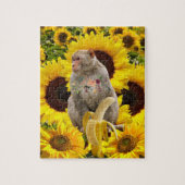 Sonnenblumenaffe Puzzle (Vertikal)