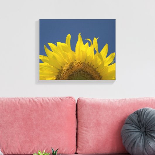 Sonnenblumenanbau Leinwanddruck (Insitu (Wohnzimmer))