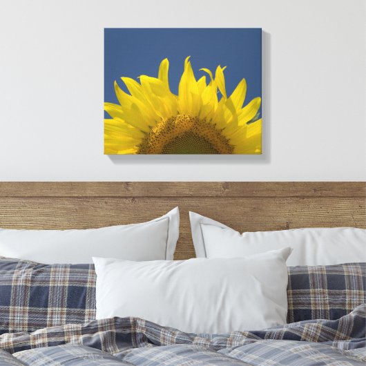Sonnenblumenanbau Leinwanddruck (Insitu (Schlafzimmer))