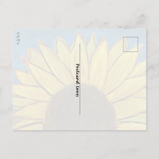 Sonnenblumenanbau Postkarte (Rückseite)