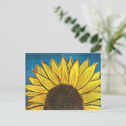 Sonnenblumenanbau Postkarte (Stehend Vorderseite)
