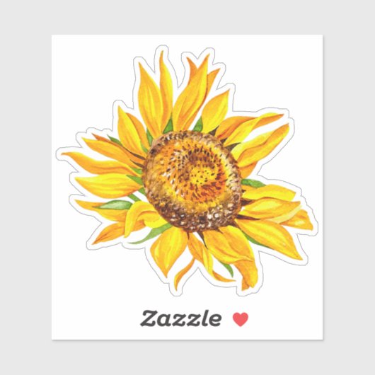 Sonnenblumenaufkleber Aufkleber (Blatt)