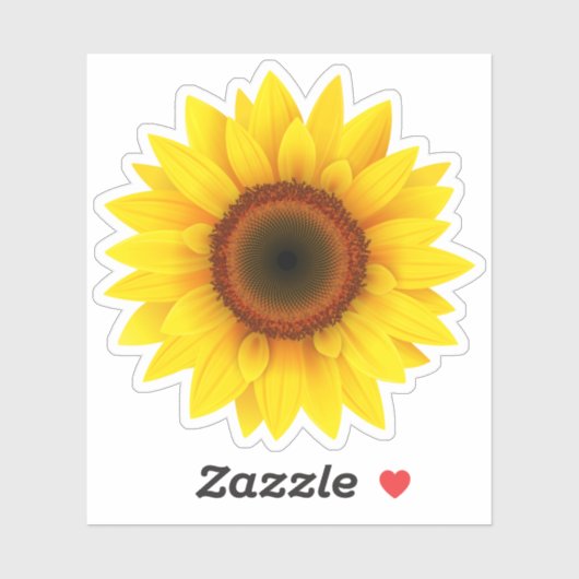 Sonnenblumenaufkleber Aufkleber (Blatt)