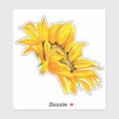Sonnenblumenaufkleber Aufkleber (Blatt)