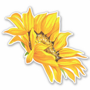 Sonnenblumenaufkleber Aufkleber