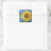 Sonnenblumenaufkleber Quadratischer Aufkleber (Tasche)
