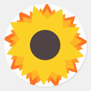 Sonnenblumenaufkleber Runder Aufkleber