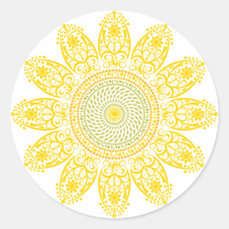 Sonnenblumenaufkleber Runder Aufkleber