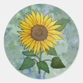 Sonnenblumenaufkleber Runder Aufkleber