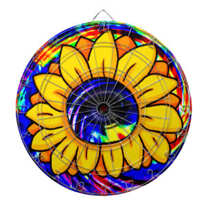 Sonnenblumenauge_ Dartscheibe