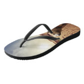 Sonnenblumenbär florale Flip Flops Badesandalen (Schrägansicht)